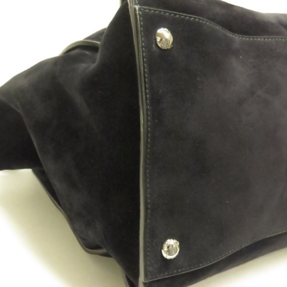 Prada Twin Pocket Tote Bag Black Suede - Picture 6 of 8